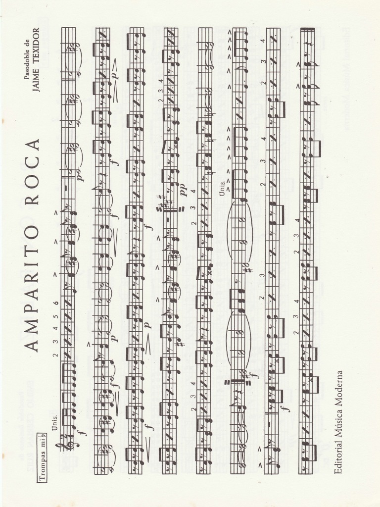 Letra y Partituras de Amparito Roca | PDF