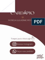 Cardápio Patricia Guilherme Patisserie