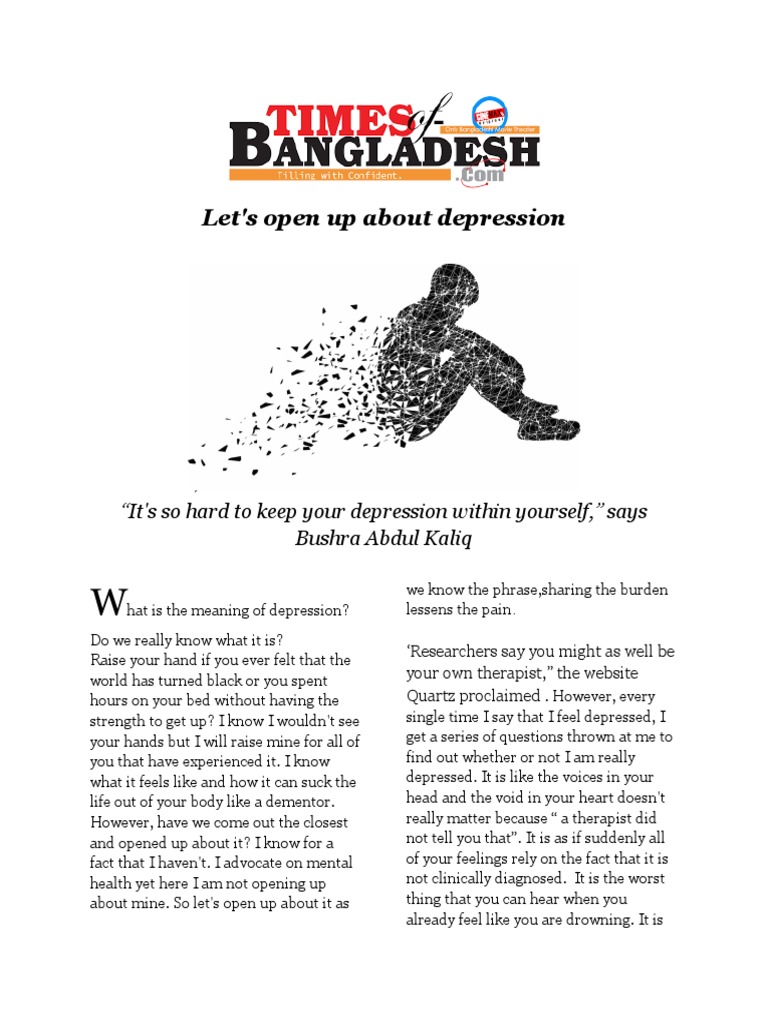 Let's Open Up About Depression | PDF