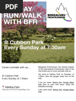 Sunday Run/Walk With BFR: at Cubbon Park Every Sunday at 7:30am