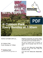 Sunday Run/Walk With BFR: at Cubbon Park Every Sunday at 7:30am