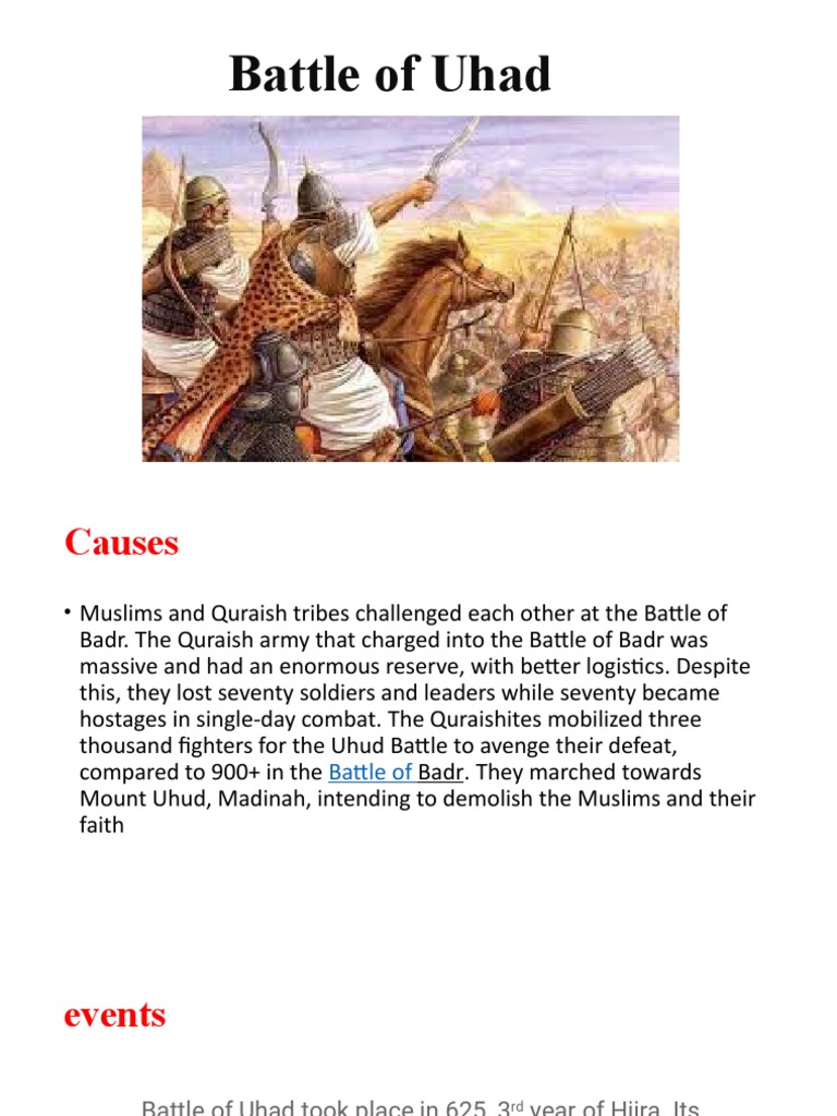 Battle of Uhud Download Free PDF Medieval International Relations