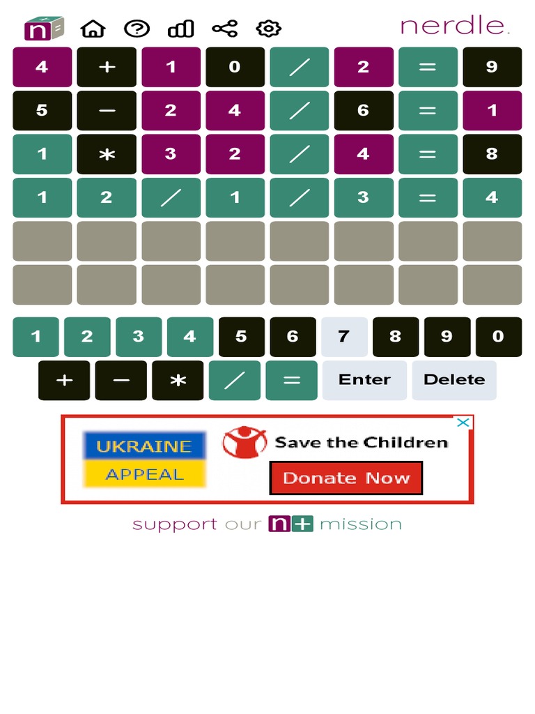 Nerdlegame The Daily Numbers Game Nerdle