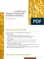 Comparison Between Planned, Mixed and Market Economics