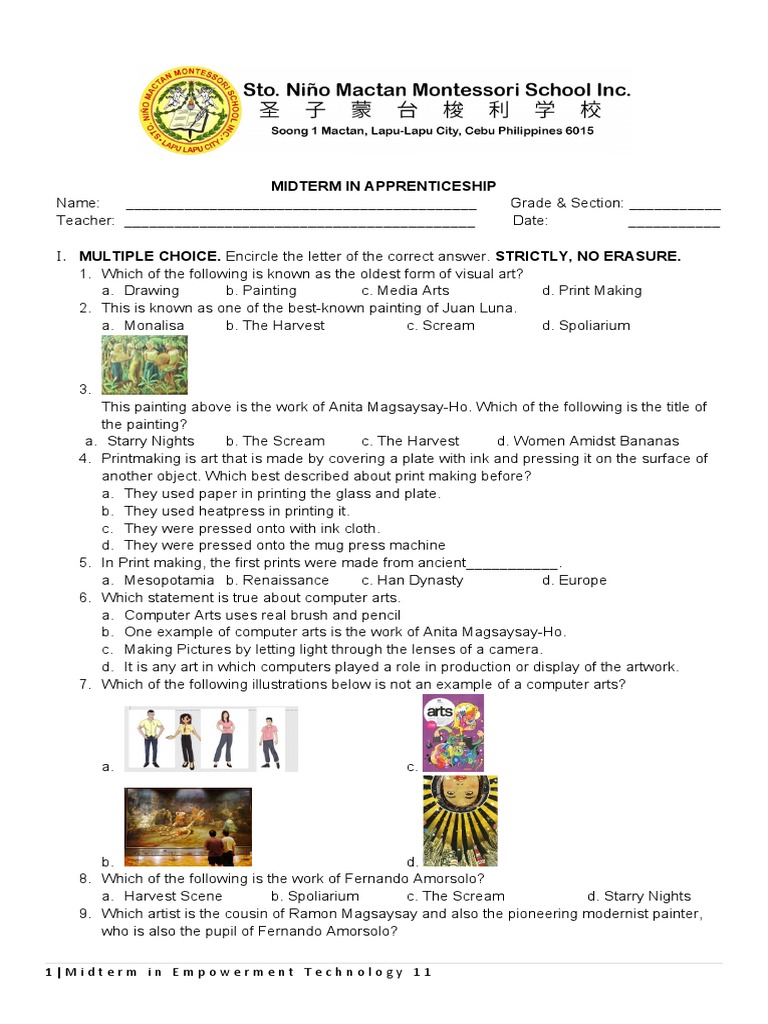 MIDTERM IN Apprenticeship PDF Paintings Printmaking