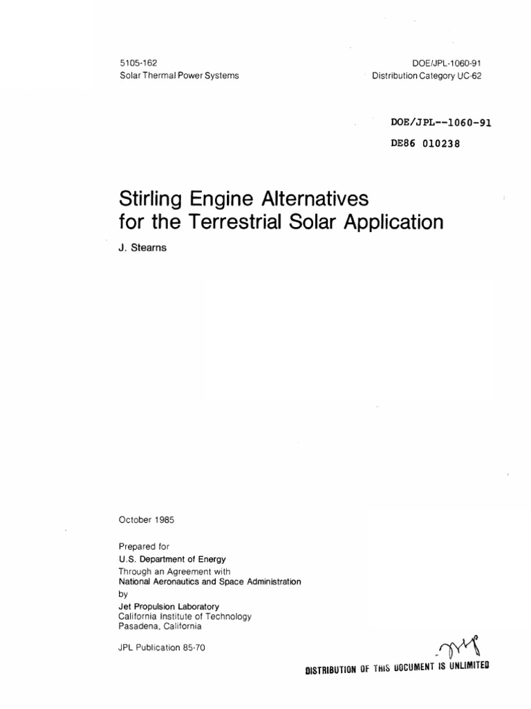 Stirling Engine Alternatives For The Terrestrial Solar Application ...