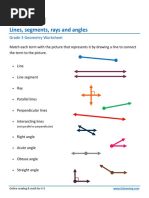 Grade 3 Lines and Angles Worksheet | PDF | Teaching Methods & Materials