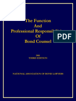 Function and Professional Responsibilities of Bond Counsel