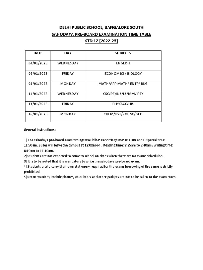 delhi-public-school-bangalore-south-sahodaya-pre-board-examination