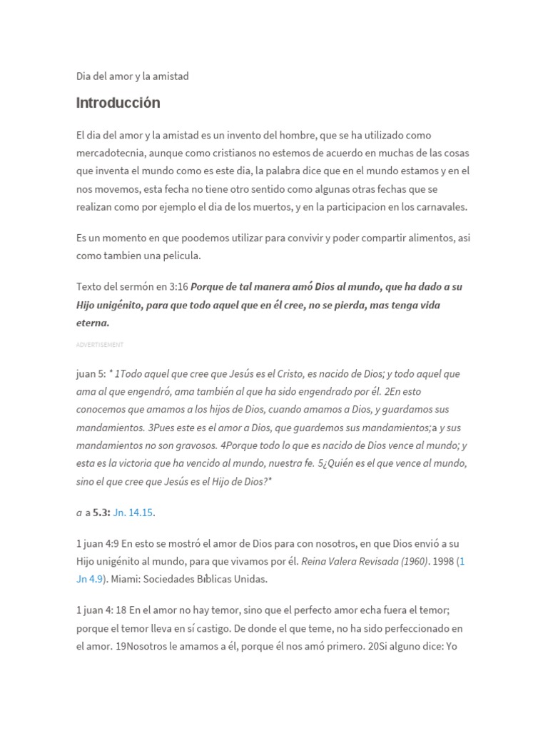 Reflexiones sobre el Amor y la Amistad | PDF | Amor | Jesús