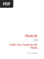 Yield Line Analysis For Slabs: Version 2 CE IIT, Kharagpur