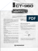Pioneer CT 960 Owners Manual