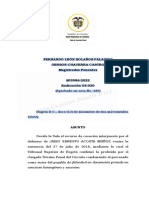 SP3986-2022 (54030) (Congruencia, Componente Fáctico de La Imputación No Puede Ser Modificado en Su Nucleo Esencial) .