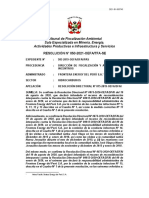 Resuelve apelación sobre responsabilidad administrativa de empresa petrolera