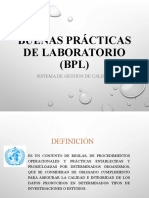 Buenas Prácticas de Laboratorio (BPL) : Sistema de Gestión de Calidad