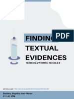 Finding Textual Evidences