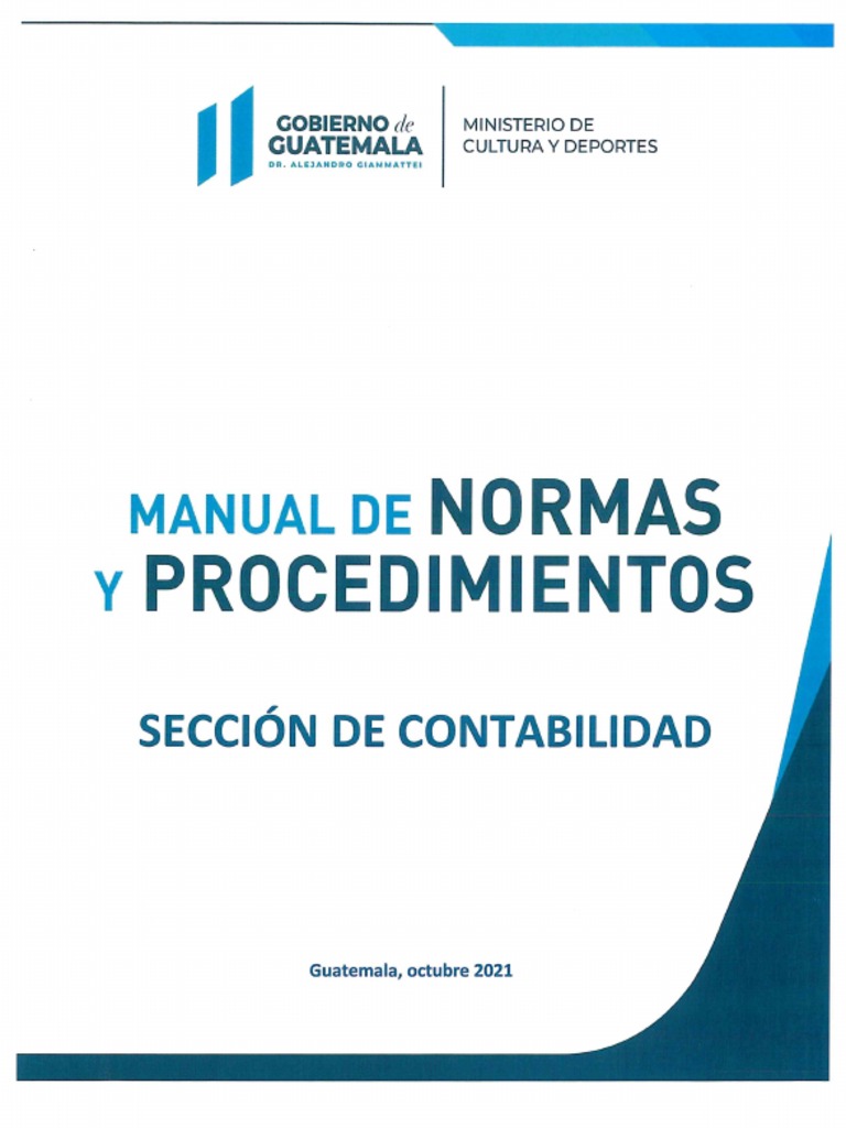 Manual de Normas y Procedimientos Sección de Contabilidad | PDF