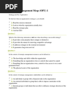 Strategic Management Mcqs