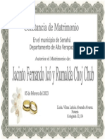 constancia matrimonial