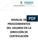 Manual de Procedimientos de Usuario de La Dirección de Certificación-09-2021