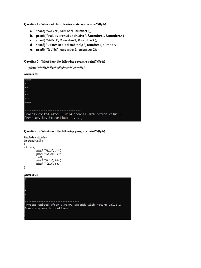 Exercise 1 | PDF | Computer Programming | Computer Engineering