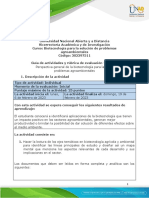 Guía de Actividades y Rúbrica de Evaluación - Tarea 1 - Perspectiva General de La Biotecnología para La Solución de Problemas Agroambientales