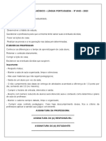 Contrato Pedagógico Língua Portuguesa 9o Ano