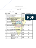 Schedule Kegiatan