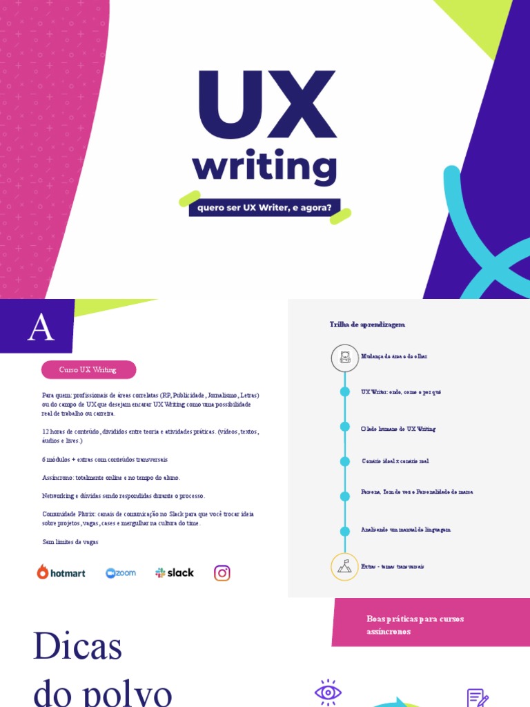 Curso Completo de UX Writing Online | PDF | Aplicativo para celular ...