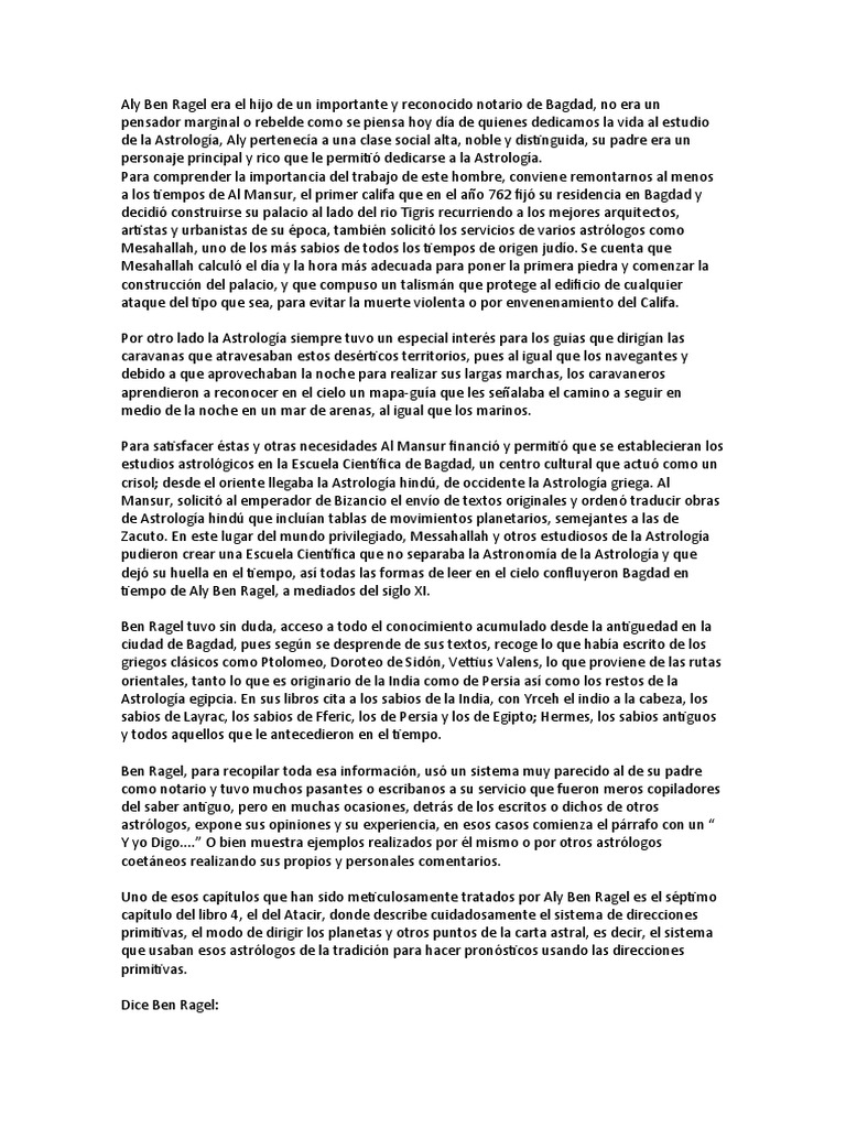Aly Ben Ragel y el Atacir en Astrología | PDF | Astrología | Zodíaco