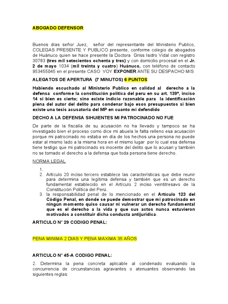 Abogado Defensor Enviar Descargar Gratis Pdf Castigos Homicidio