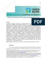 [artigo] Lima e Loureiro (2020) - Formação de licenciandos - tecnologia e interdisciplinaridade na docência