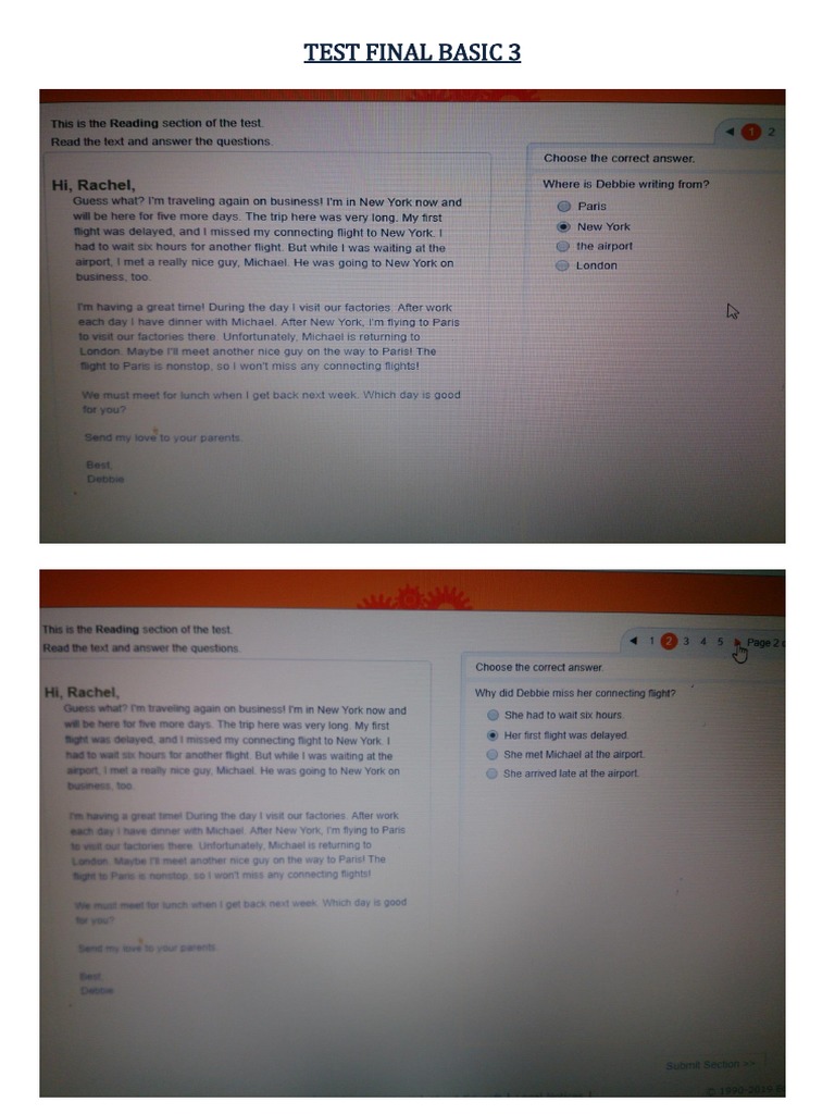Test Final Basic 3 | PDF