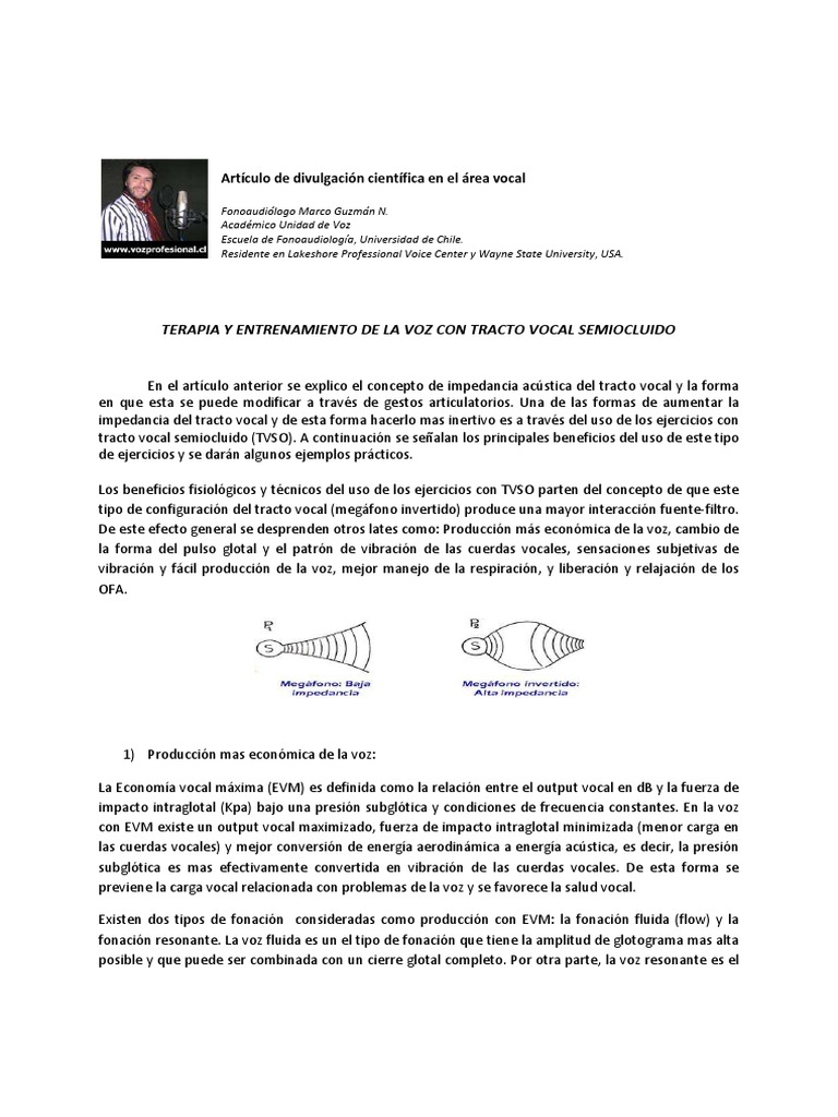 Terapia y Entrenamiento de La Voz Con TR | PDF | Sistema respiratorio ...