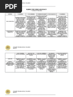 Rubric For Video Advocacy