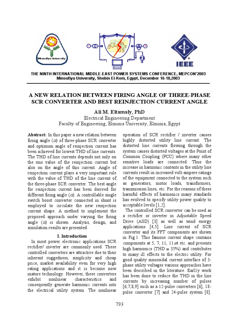 SCR Converter Firing Angle Analysis | PDF | Power Inverter | Transformer
