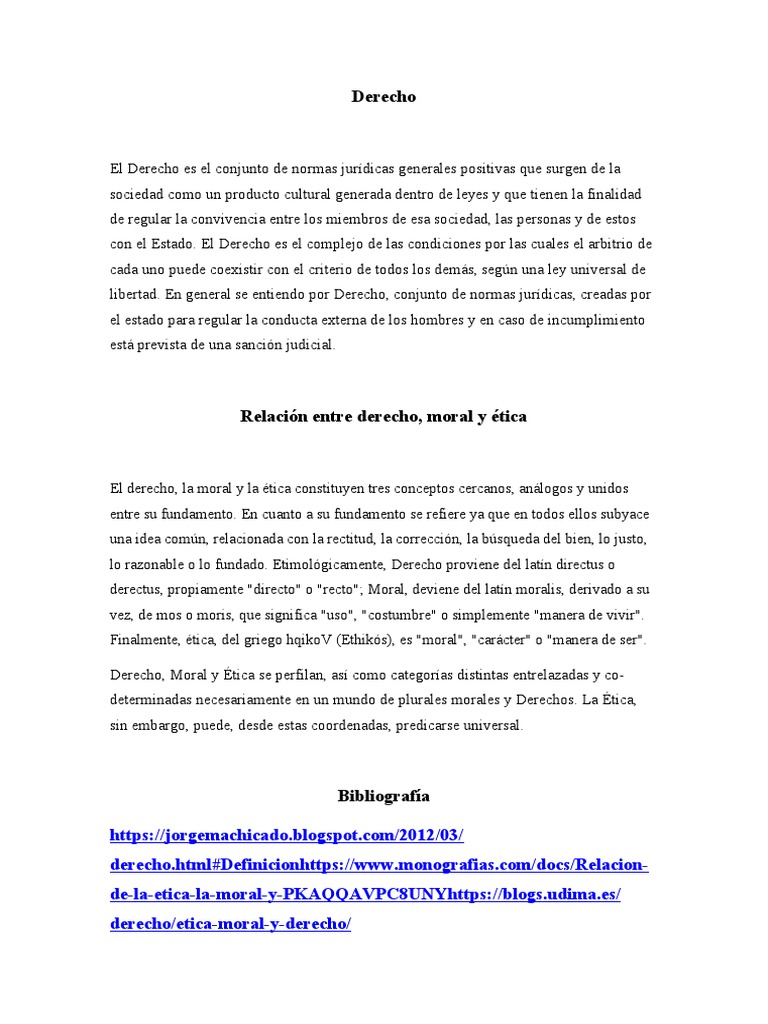 Derecho Etica y Moral Def y Relacion PDF