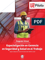 Especializacion en Gerencia y Salud en El Trabajo - UniPiloto - Virtual