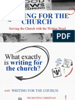 Writing For The Church