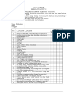 DAFTAR TILIK Pemasangan Infus