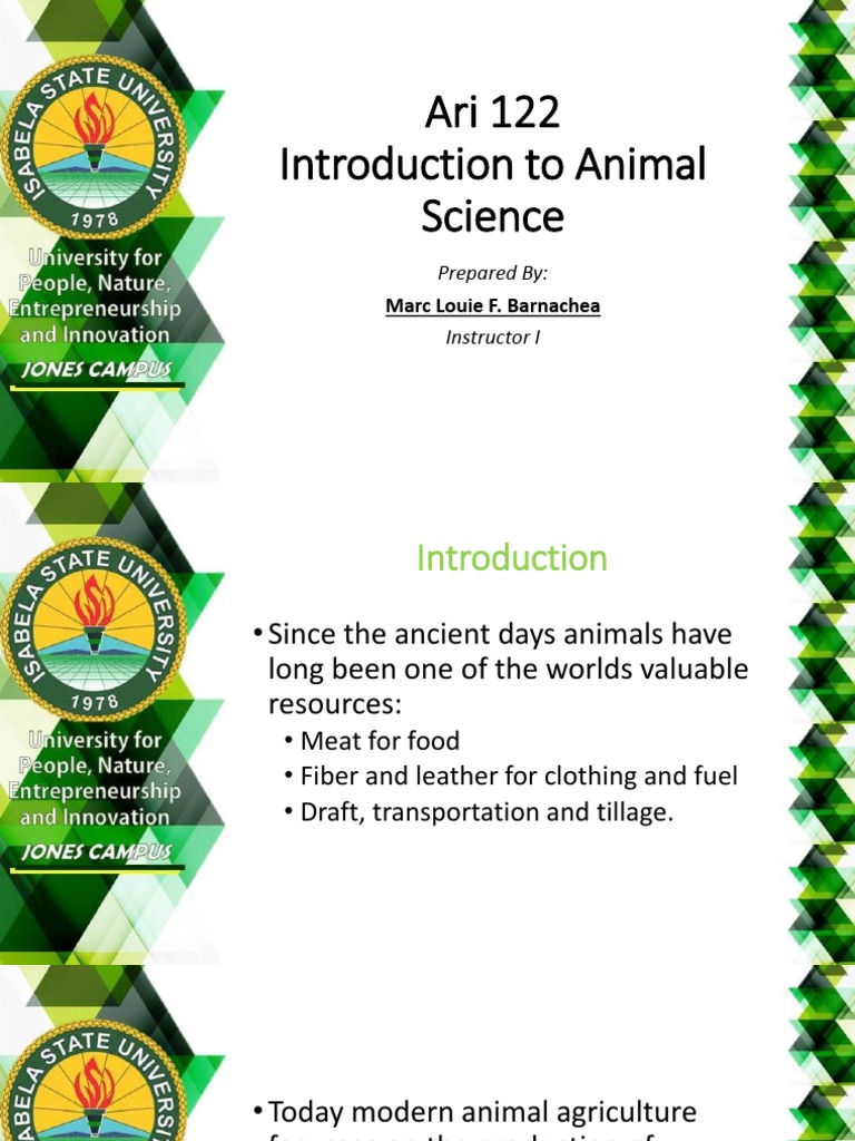 Module 1 - Introduction To Animal Science | PDF | Livestock | Agriculture