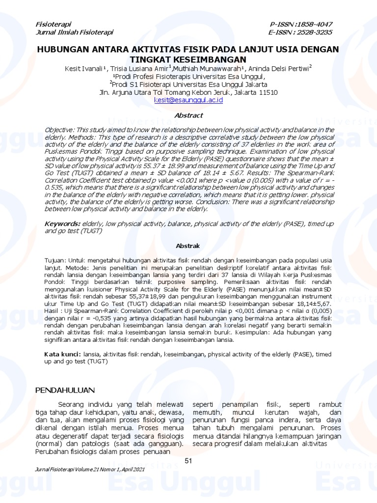 Aktifitas Fisik Pdf Statistics