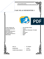 Daftar Nilai Kelas IV SMT 1