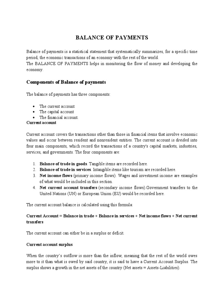 Bopm | PDF | Balance Of Payments | Capital Account