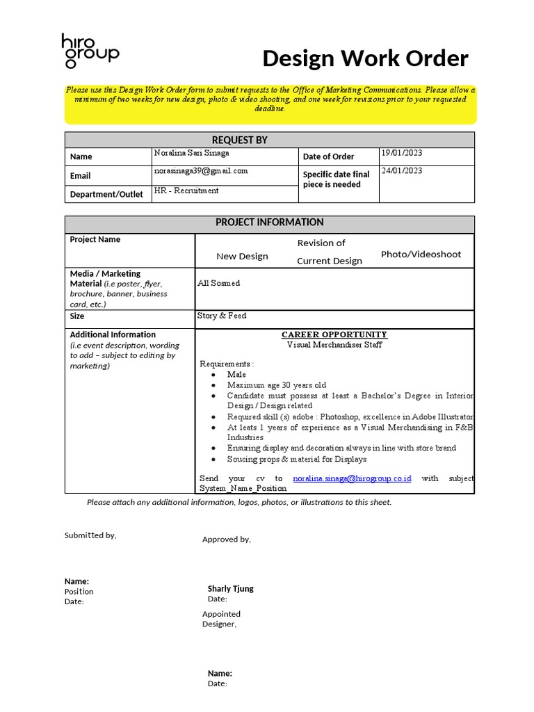 DWO Visual Merchandiser New | PDF | Communication | Marketing