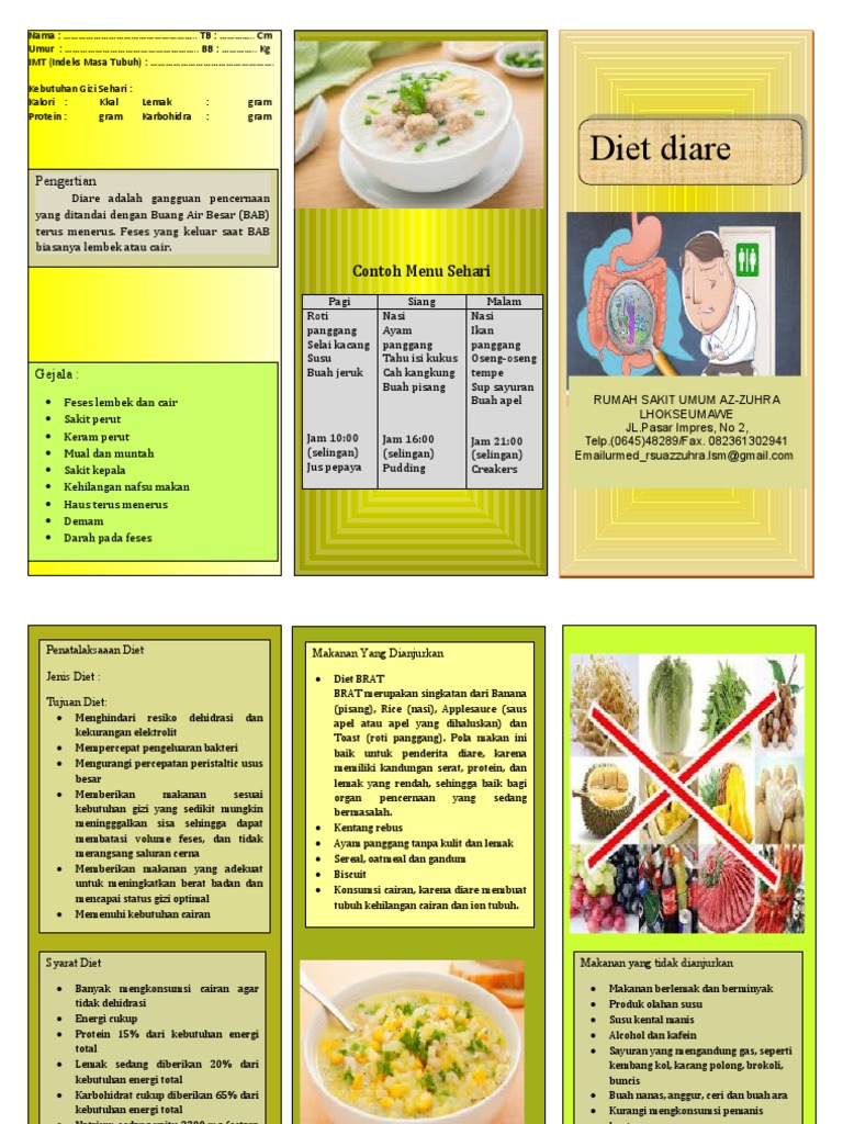 DIET UNTUK PENDERITA DIARE | PDF