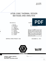 HTGR Core Thermal Design Methods and Analysis: General Atomic)