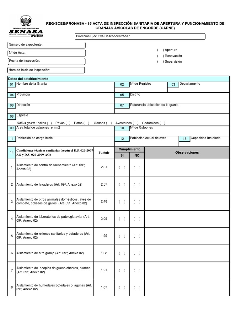 Formatos Asaf GR y Pi Aprobados 2012 | PDF | Agua | Organismos