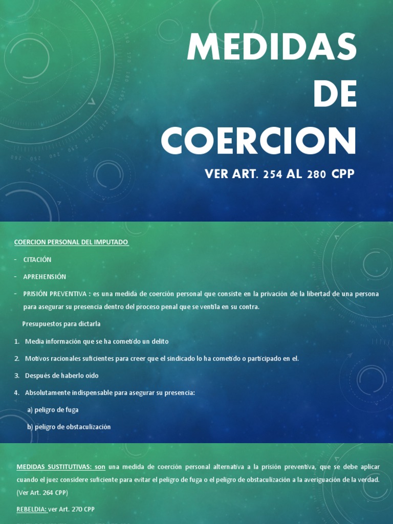 Tema 7 Medidas de Coercion PDF
