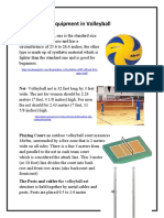 Facilities and Equipment in Volleyball